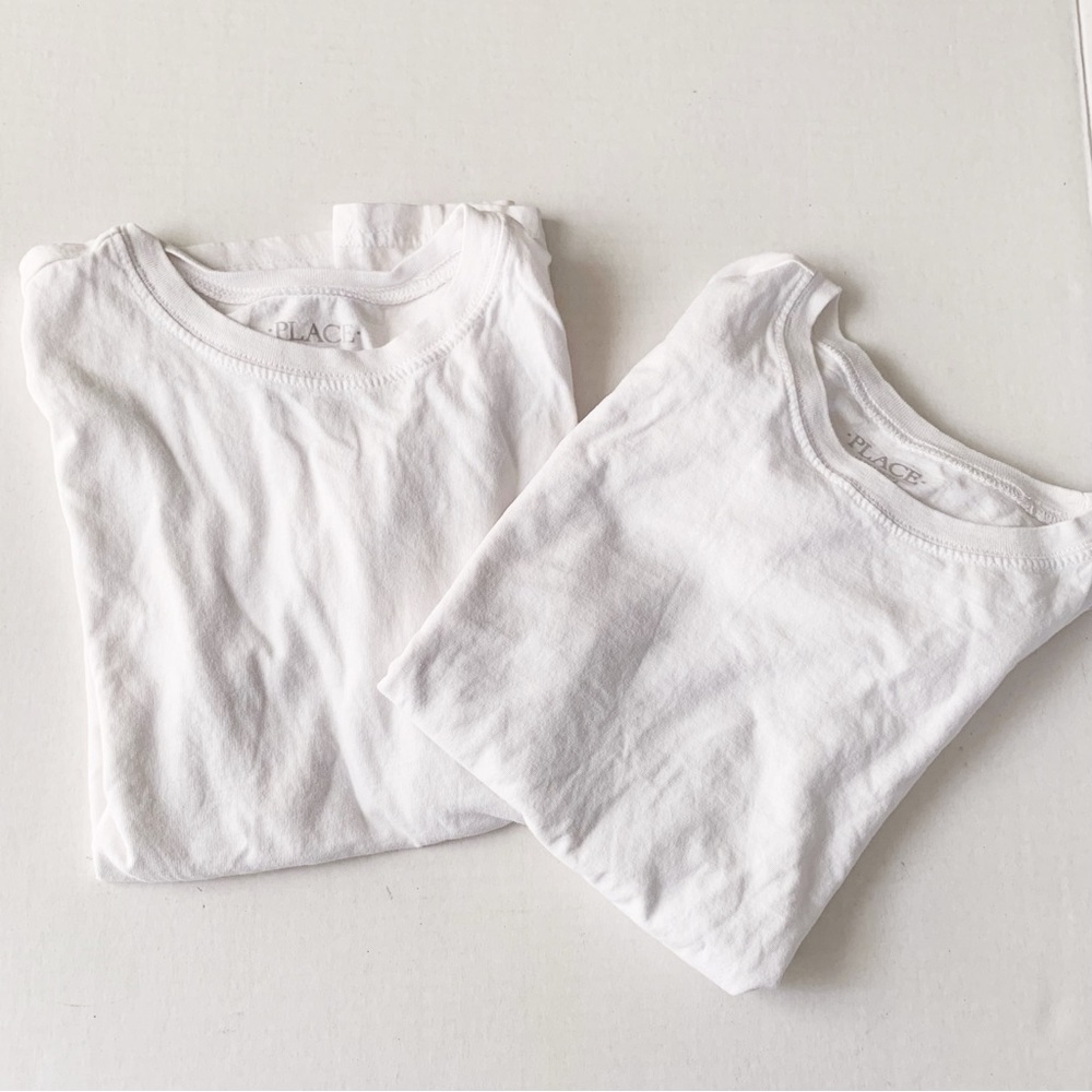 5/$25 Children’s Place Boys two white undershirts tee large 10/12